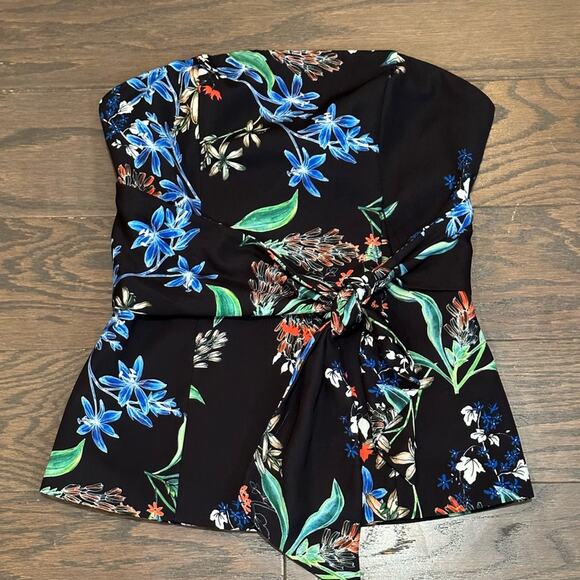 Stylestalker Avalon Black Floral Print Strapless Top Size XS NEW - Picture 1 of 8